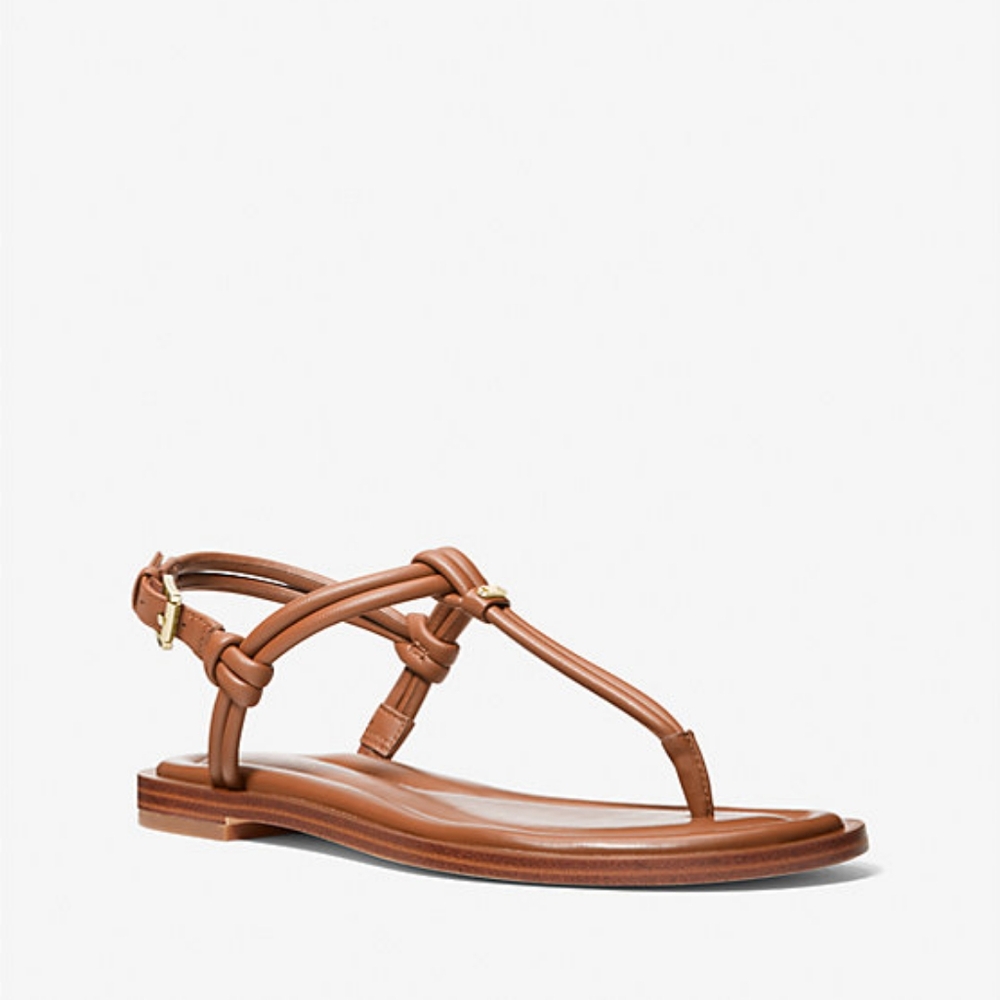 Michael Kors Astra Leather T-Strap Sandal - Picture 2 of 6